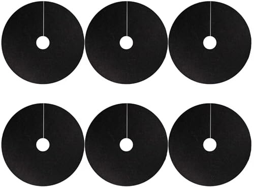 Peosaard Lot de 6 Tapis d'arbre Ronds de 50, 8 cm avec Trou prédécoupé, Tapis paillis Non tissé pour Un aménagement paysager Facile Autour des Arbres et des parterres Jardin, Couverture Base