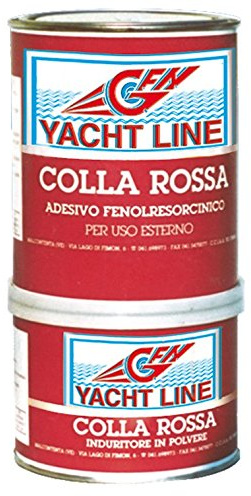 COLLA ROSSA MARINA 1,2 KG INCOLLAGGIO RIPARAZIONE MANUTENZIONE NAUTICA