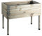 myGardenlust Hochbeet aus Holz - Kräuterbeet für Garten Terrasse Balkon - Pflanzkübel als Gemüse Beet - Pflanzkasten Groß Outdoor mit Fußkappen aus Kunststoff Dunkelgrau imprägniert | 100x50 cm