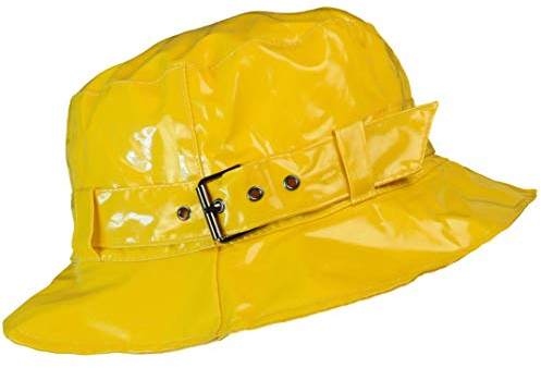 Toutacoo, Cappello da Pioggia Impermeabile, con Fibbia, Regolabile (7-Giallo Unito)