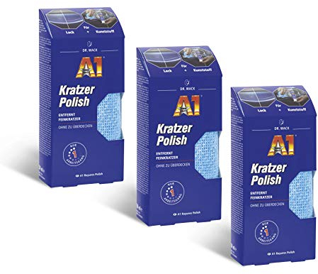 ILODA 3X 50ml Dr. Wack A1 Kratzer Polish, Kratzerentferner aus Lack und Kunststoff, Lackkratzer aus Auto-Lack entfernen ausbessern polieren auspolieren