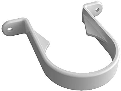 4 x White Round 68mm Downpipe Brackets, Freeflow Rain Water Systems