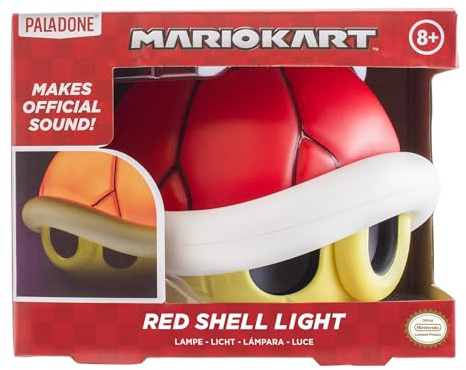 Paladone Super Mario Rote Schale Licht mit Sound - Offiziell lizenziertes Nintendo-Merchandise, Gaming-Home-Deko, Spielzimmerlicht