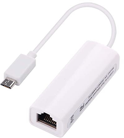 Adattatore da micro USB a RJ45 Ethernet, 10/100 Mbps, ottimizzatore Internet ad alta velocità da RJ45 a micro USB Ethernet LAN WiFi adattatore convertitore booster plug play per tablet, PC, laptop,
