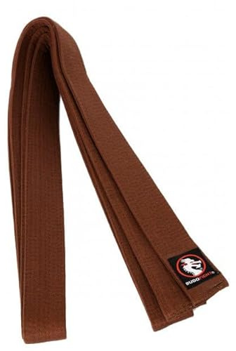 BUDOFIGHT Ceinture piquée de Judo Marron