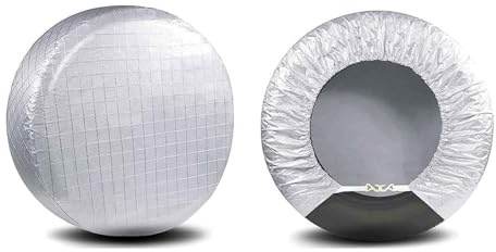Amfor Tire Covers Set of 2, Waterproof Anti-UV Sun Snow Rain Tire Covers for Trailers, RV, Camper, SUV, Truck, Fit 27-29 inches Tire Diameter