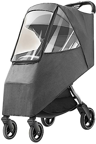 Regnskydd för Barnvagn, Universal Reseväderskydd Babyvagn Regnskydd (Linne grå)
