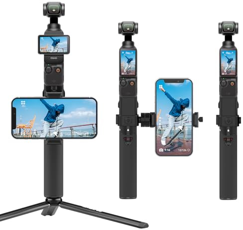 Smatree Portable Osmo Pocket 3 Power Stick(Power Bank) Compatible for DJI Osmo Pocket 3, 5000mAh Portable Charging Station Handheld Smartphone Holder Mount Bracket with tripod for Osmo Pocket 3