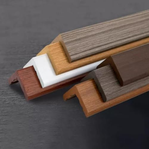 QSPNVFB Holz L-Profil Kantenschutzprofil Wandleistenleiste, Eckschutzschiene Für Wand, Schranktür, Parkett, Kantenschutz, Kanten Trim Für Wand(Cappuccino)