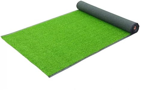 Yoeoefuo Artificial Turf Hochdichter Kunstrasen Wetterfest Rollrasen Grasmatte Länge 100cm - 1000cm Grüngrasmatte Mit Drainage UV-beständig Pflegeleichter Kunstrasenteppich(Höhe: 20mm,100x500cm)