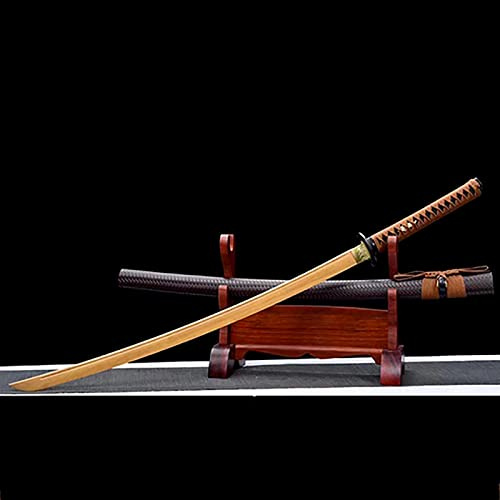 Katana da addestramento in bambù naturale 103cm con fodero,spada samurai giapponese,Bokken fatto mano per regali,cosplay,decorazioni per la casa,esposizione collezione,allenamento Kendo,pratica Iaido