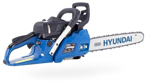 HYUNDAI Benzin-Kettensäge CS4618G | 45 cm/18 OREGON Schwert und Kette | Motorsäge, Motorkettensäge, Benzinsäge | Hubraum 45.02 cm³ | 2.3 PS Leistung | inkl. Werkzeugset