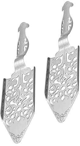 MOTHNUR 2piezas Cucharas De Absenta De Inoxidable De Utensilios Prácticos Para Preparar Cócteles Azúcar Colador Para Bebidas Para Bar y Cocina