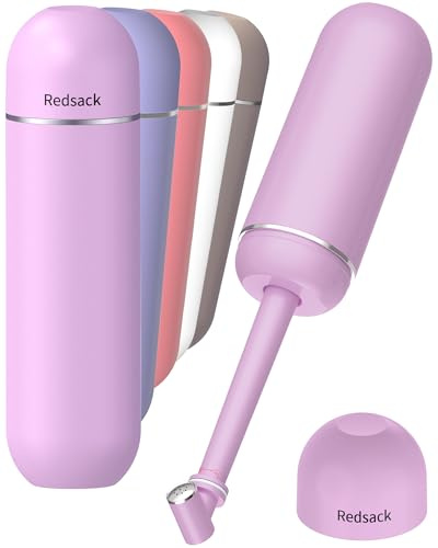 Portable Bidet for Travel & Camping - Manual Squeeze Handheld Peri Bottle for Feminine Hygiene, 3 Leak-Proof Seals, Extendable Sprayer with Rotating Nozzle for Men & Women (Purple) | 3 Leak-Proof Seals | BPA-Free | Feminine Hygiene Care Postpartum | Extendable Sprayer with Nozzle for Men&Women-Light Purple