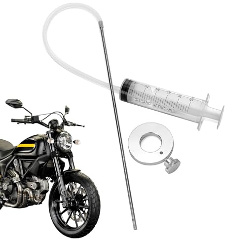 Kit d'outils de niveau d'huile de fourche, outil de pilote de joint d'huile de fourche de moto, outils d'huile de fourches de moto, jauge, niveaux de suspension, ajusteur de seringue avec anneau