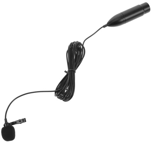 LIGIGWASH Microfono Lavalier a 3 Pin Xlr, Condensatore 48v, Clip da Bavero in Metallo, Leggero e Portatile per Discorsi e Registrazioni