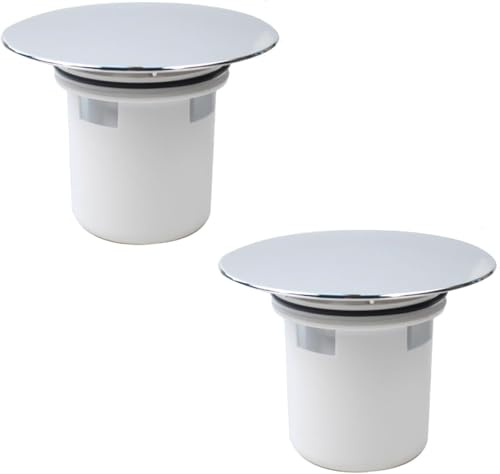 Coperchio per piletta doccia cromato 121 mm, coperchio per piletta doccia in plastica cromata con cestello, mmAccessori da bagno - Coperchio di scarico con cestello