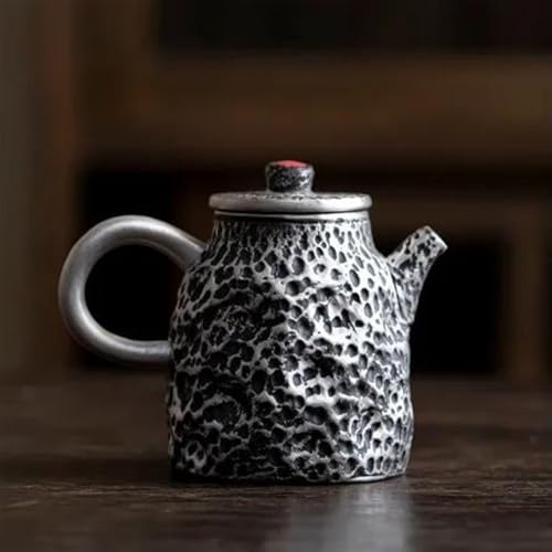 Juego De Té Para Adultos Hervidor Té Para El Hogar Con Colador Suministros Para Cafeterías Tetera Cerámica Negra Plateada Dorada Hecha A Mano Martillo Antiguo 120ml Juegos De Té Portátiles
