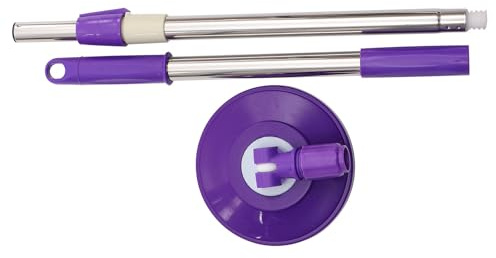 TOKIDNY Poignée de Manche de Balai Rotative Acier Inoxydable Manche Serpillière Rotative Ronde Remplacement de Tige pour Vadrouille Commerciale Essoreur pour Nettoyage