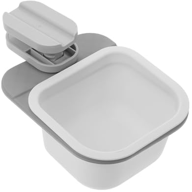 CALLARON Cubo de Basura Giratorio Multifuncional para Mesa de Comedor, Caja Organizadora Abs en Tonos Claros y Gris, Bote de Basura de Escritorio para Oficina, Cocina y Dormitorio, Diseño