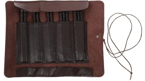 KOMBIUDA 12pièces Kit Outils Sculpture Bois Tungstène avec Sac Portable Lames Antirouille et Poignées Ergonomiques Burins Résistants pour Artisans et Graveurs Bois