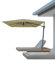 San Marco Ombrellone Ecrù girevole 360° da bordo piscina da 3x3 mt