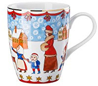 Hutschenreuther 02476-727312-15505 Weihnachtsmarkt 0,30 l Becher mit Henkel, Porzellan