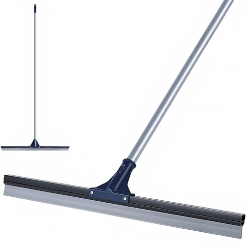 DSV Standard Floor Squeegee for Concrete Floor, 30 Large Squeegee Broom, Heavy Duty Floor Squeegee for Tile with 51.5 Handle for Garage, Deck, Bathroom, Window, Glass