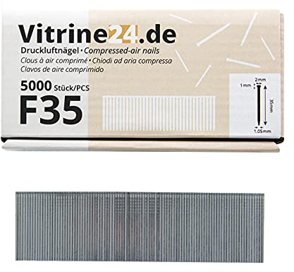 Stiftnägel Druckluft Nägel 10 15 20 25 30 40 50 mm Druckluft Tacker Nagelpistole Druckluftnagler Stauchkopfnägel Nagler Stauchkopfstifte Drucklufttacker (MKS-F35)