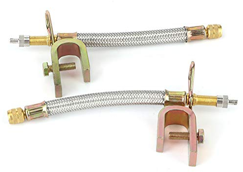 Extension Valve Pneu Souple,Extension de Tige de Pneu de Valve,Tige de Valve de Pneu, 2 pi¡§¡§Ces Adaptateur d'eension de Tige de Valve de Pneu en Acier Inoxydable Tuyau Universel 150mm