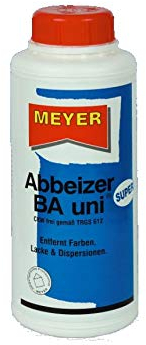wasseremulgierbares Abbeizmittel 0,75 Liter, biologisch abbaubar Lackentferner Farbentferner Entlacker Abbeizer GEL inkl. Pinsel von E-Com24 (Abbeizer BA Uni Super)