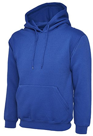 Mens Classic Plain Pullover Hooded Sweatshirt Hoodie Sweater (22 Colours) Royal Blue