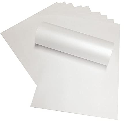 Perlglanz-Scrapbooking-Papier, dekorativ, 120 g/m², doppelseitig, Frostweiß, 12 x 12