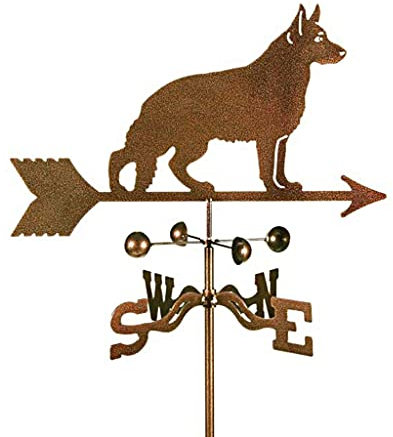 girouette de Jardin Exterieur Toit Chien weatervanes rétro en Fer forgé de décoration Durable indicateur de Direction du Vent for Le Toit Jardin Yard granges de pelouses de pelouses