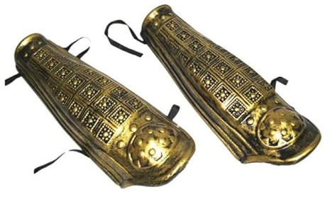 PARTY DISCOUNT Rüstung Beinschützer Römer, Gold, 15,5 x 7 x 42 cm