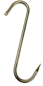 Wolfcut 5 ganci per carne, ganci per affumicatura, ganci per macellaio, configurazione: 125/5 mm