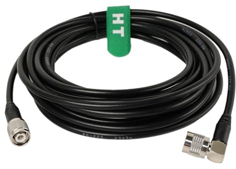 HangTon Cavo schermato coassiale radio antenna 50 Ohm TNC a TNC ad angolo retto RF segnale bassa perdita RG223 15M