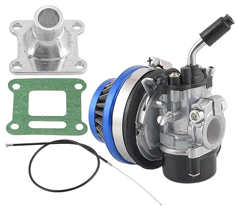 WOLWES Motorrad-Vergaser Motor Vergaser Vergaser Mit Pod Luftfilter 2 Takt Pocket Bike 47cc 49cc Für Mini Quad ATV Dirt Bike Für Mini Moto Go Kart Buggy Carb Motorräder (Color : Blue)