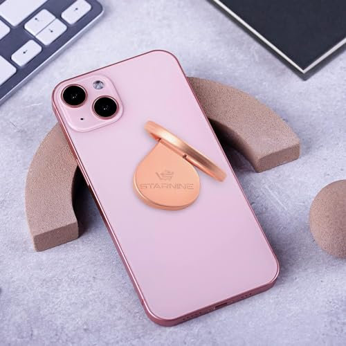 2x Adhesive Phone Ring Holder And Mobile Phone Stand Adjustable Phone Grip Ring Security Multi Purpose Holder Stand For Iphone Samsung Galaxy Android LG Sony (Pink)