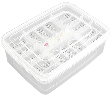 Generic Brutkasten für Reptilien-Eier, Reptilien-Zuchtbox,16 Gitter transparente Brutbox für Reptilieneier - Inkubationsbox für die Entwicklung von Reptilieneiern, Brutkasten, Bruttablett