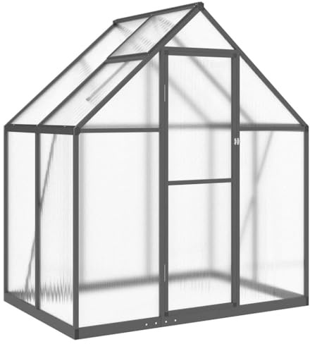 vidaXL Växthus med ram antracit 169x114x195 cm aluminium
