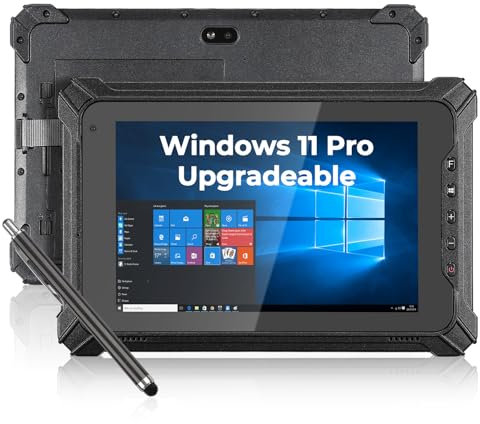 MUNBYN 2025 Rugged Windows Tablet IRT06, 8 Windows 11 Pro, 8GB+128GB Tough Tablet, 700nit Sunlight Readable, Intel N5100 Rugged PC for Construction, Industrial, 2Y Protection