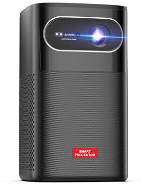 OTHA Mini Beamer 1080P Full HD, Smart Projektor mit GTV, Netflix, DLP 3D Heimkino Beamer 300ANSI Lumen, WiFi und Bluetooth, Autofokus & Trapezkorrektur, Integrierter Akku, 3 Stunden Spielzeit