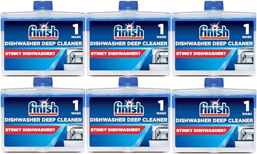 Finish diskmaskin maskin renare | original | förpackning med 6, 250 ml vardera | Djuprengöring och hjälper till att förlänga livslängden på din diskmaskin
