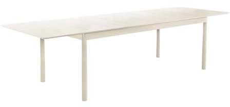 sweeek - Gartentisch aus Aluminium, ausziehbar, 8 Plätze, 210/300 x 100 x 75,5 cm - Charleston
