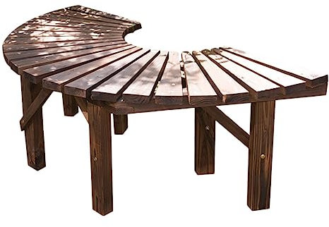 YARNOW Banc Dextérieur en Bois Massif Support Multifonctionnel pour Pots De Fleurs Décoration De Jardin