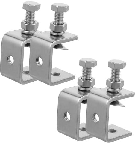 Alipis 4pcs C-Shaped Clip Small Clamps for Woodworking C-clamp Woodworking Clamps Heavy Duty c Clamp C Clamps Heavy Duty Mini Clamp Metal c Clamps Steel c Clamps Silver Stainless Steel