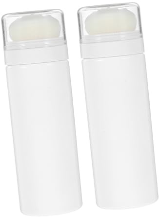 WOONEKY 2 Stück-pack Reise Körperpuderbehälter mit Puderquaste Kompakt Langlebig Bpa Frei Praktische Nachfüllbox für Babypuder und Lose Kosmetik Reise und Heimgebrauch Zufällige Farbe