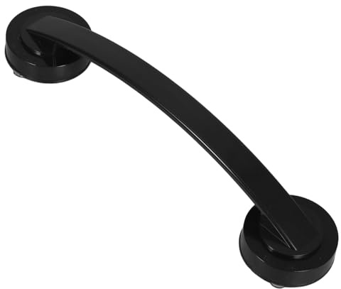 Operitacx Bathroom Shower Grab Bar for Seniors and Disabled, Non-Skid Safety Handrail Strong Suction Cups, Extended Black Grab Handle for Bathtubs and Shower Seats