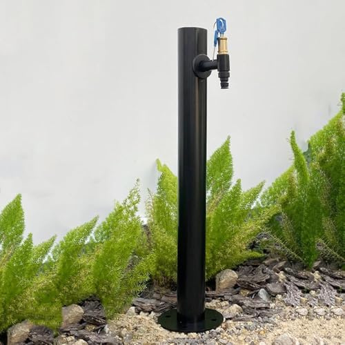 Robinet extérieur en acier inoxydable 304 colonne d'eau verticale de jardin support de tuyau autoportant robinet d'eau monté au sol fontaine d'eau durable pour jardin (couleur : F)